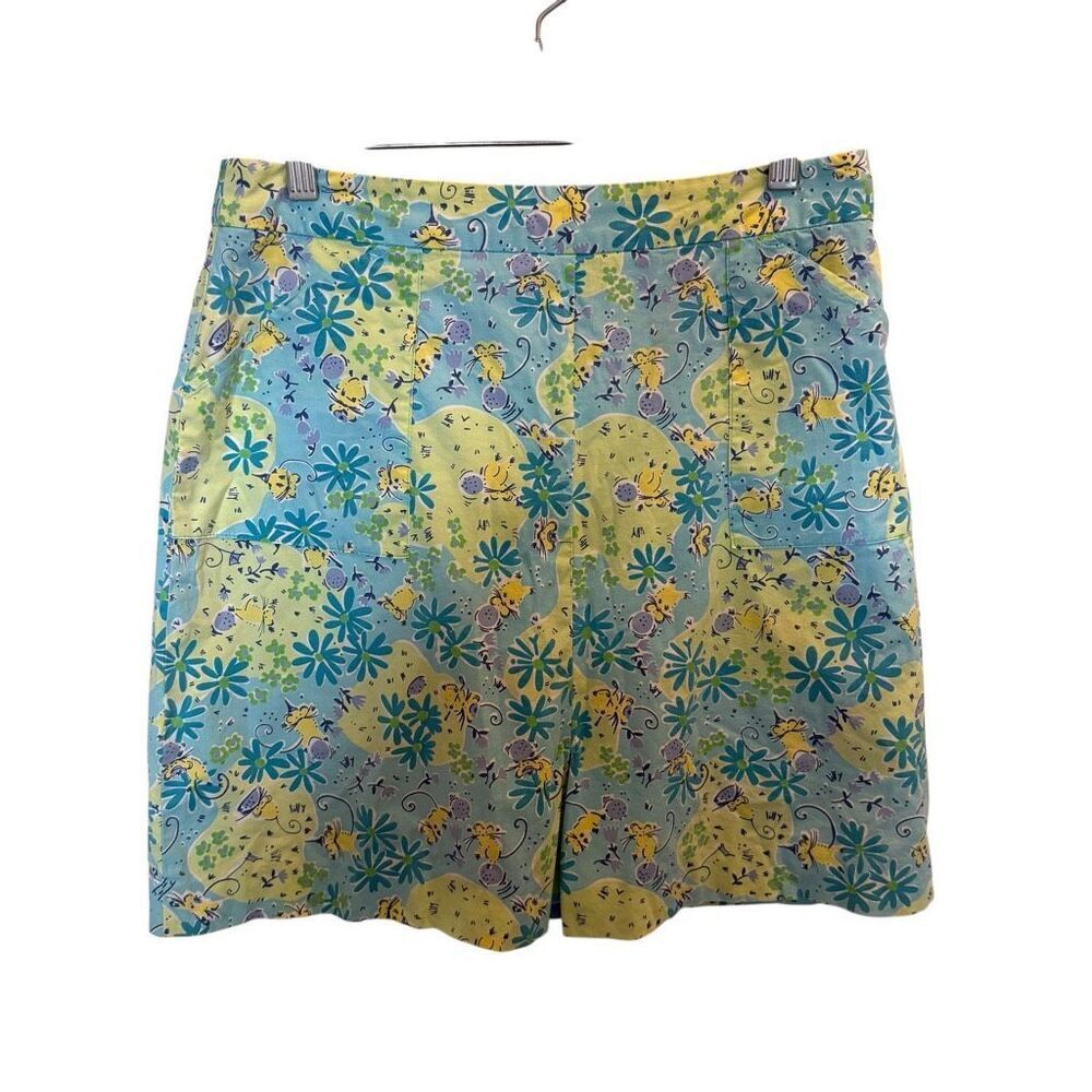 Vintage Lilly Pulitzer green blue sea skort size 6